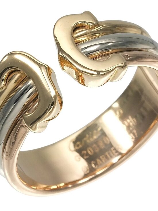 Cartier Jewelry - CARTIER 2C three color Ring K18 Gold (YGxPGxWG) #5.1(US Size) 4.83g Women